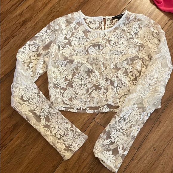 Tops - Elegant White Lace Women's Top